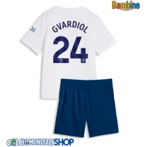 Maglie da calcio Manchester City Josko Gvardiol #24 Terza Maglia Bambino 2026-27 Manica Corta + Pantaloni corti)